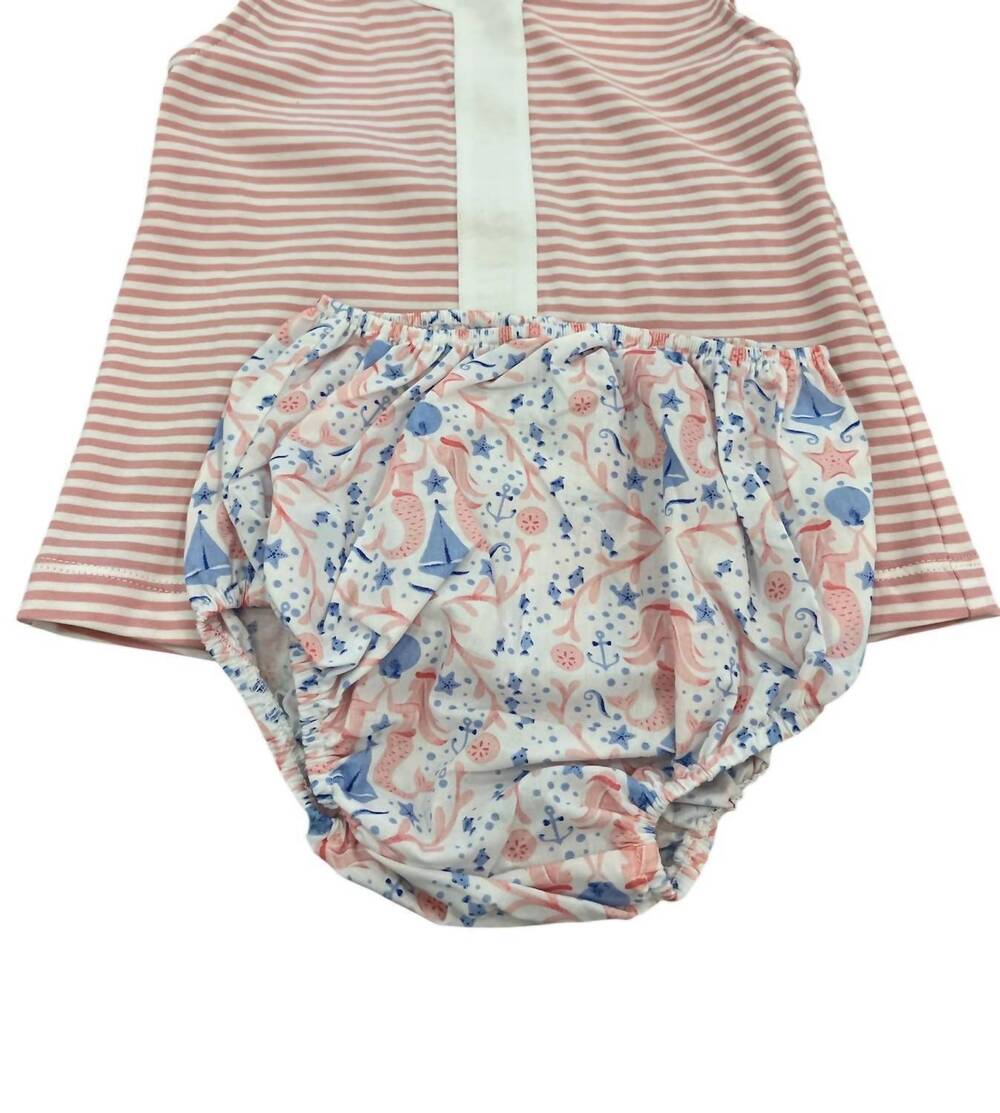 NEW SAGE & CLARE girls mermaid bloomer set in pink